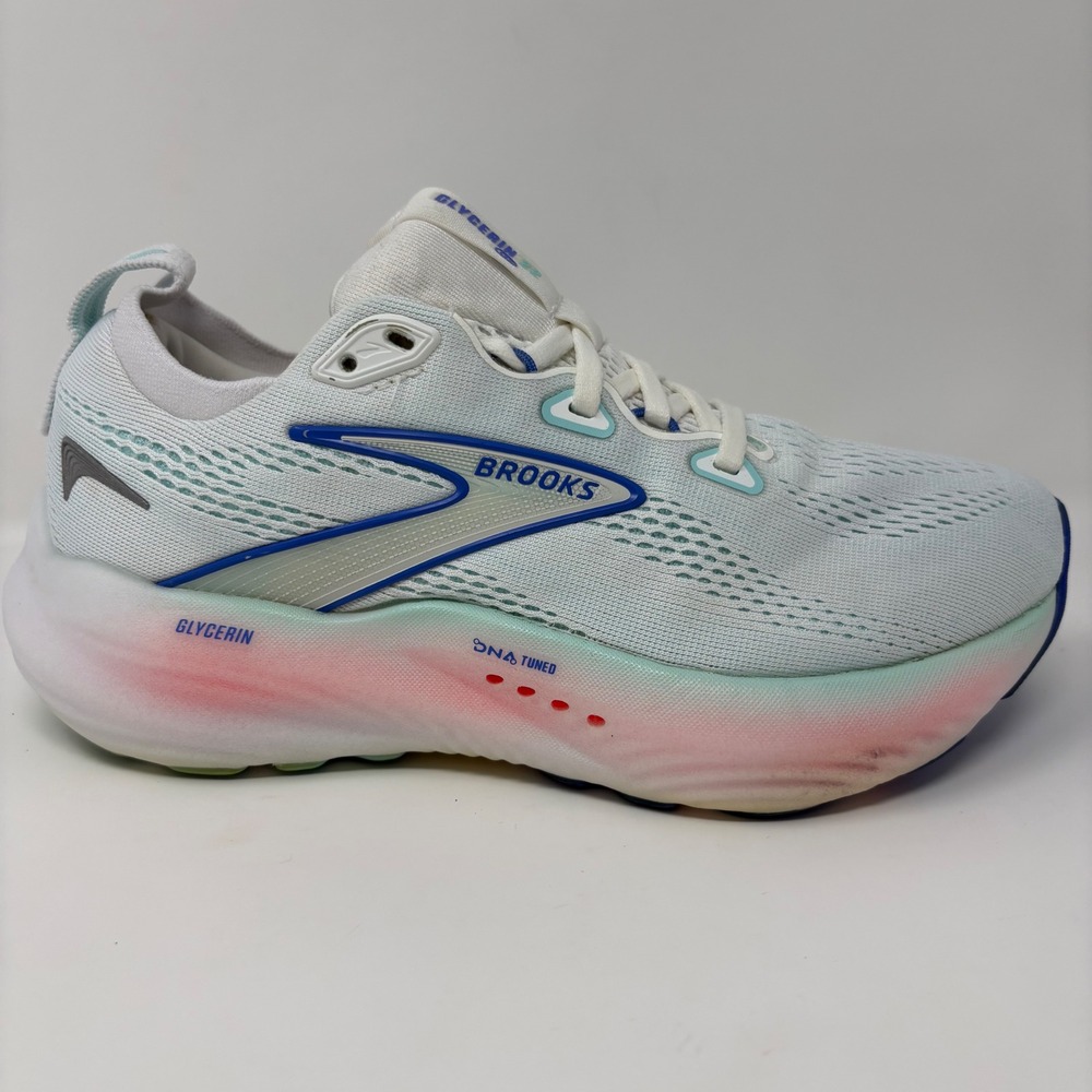 Brooks Glycerin 22 Womens Size 6.5 Wide White Running Shoes (1204341D110)